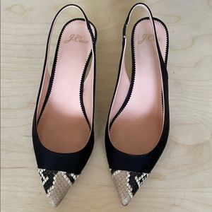 J.crew slingback kitten heel